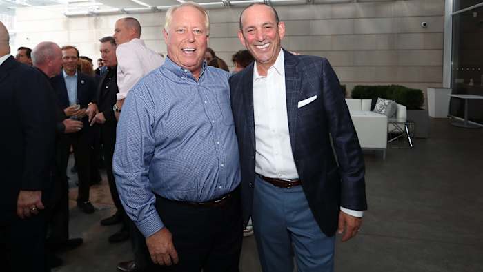 Dell Loy Hansen and Don Garber